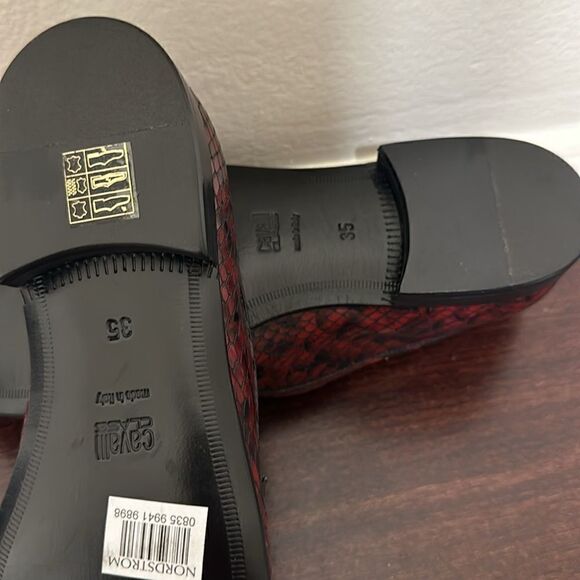 Roberto Cavalli snakeskin embossed horsebit leather slip-on loafer size EU 35 - Picture 12 of 15